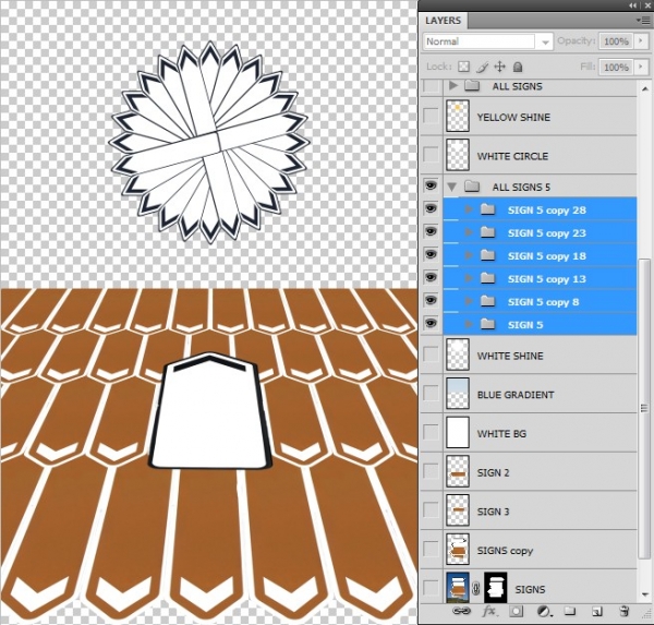 Creation of On my way: Step 7